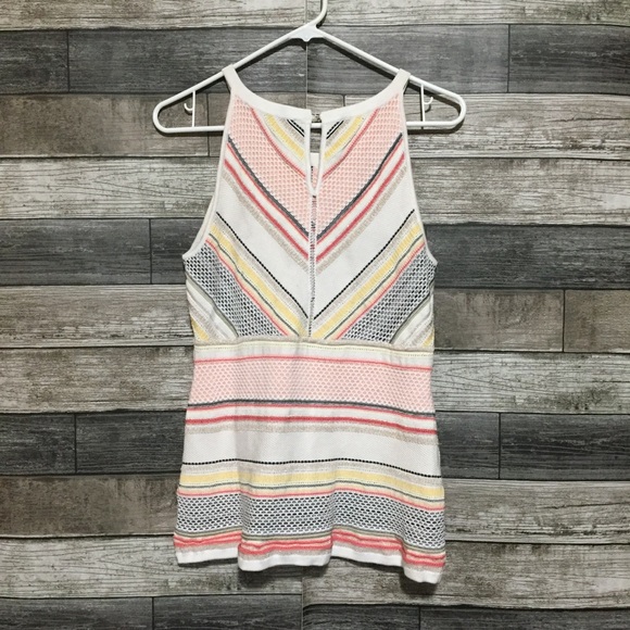 White House Black Market Sweater Tank Top Women’s S Knit Stripe (Read) - Picture 5 of 9